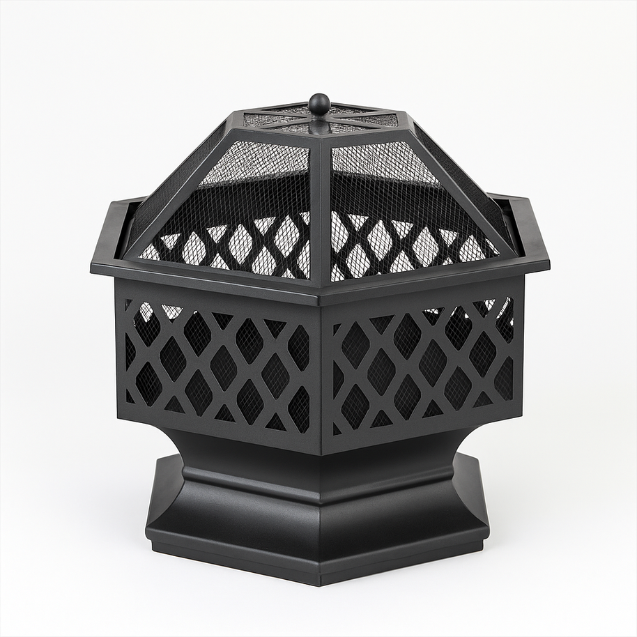 HexaForge Bronze Steel Fire Pit