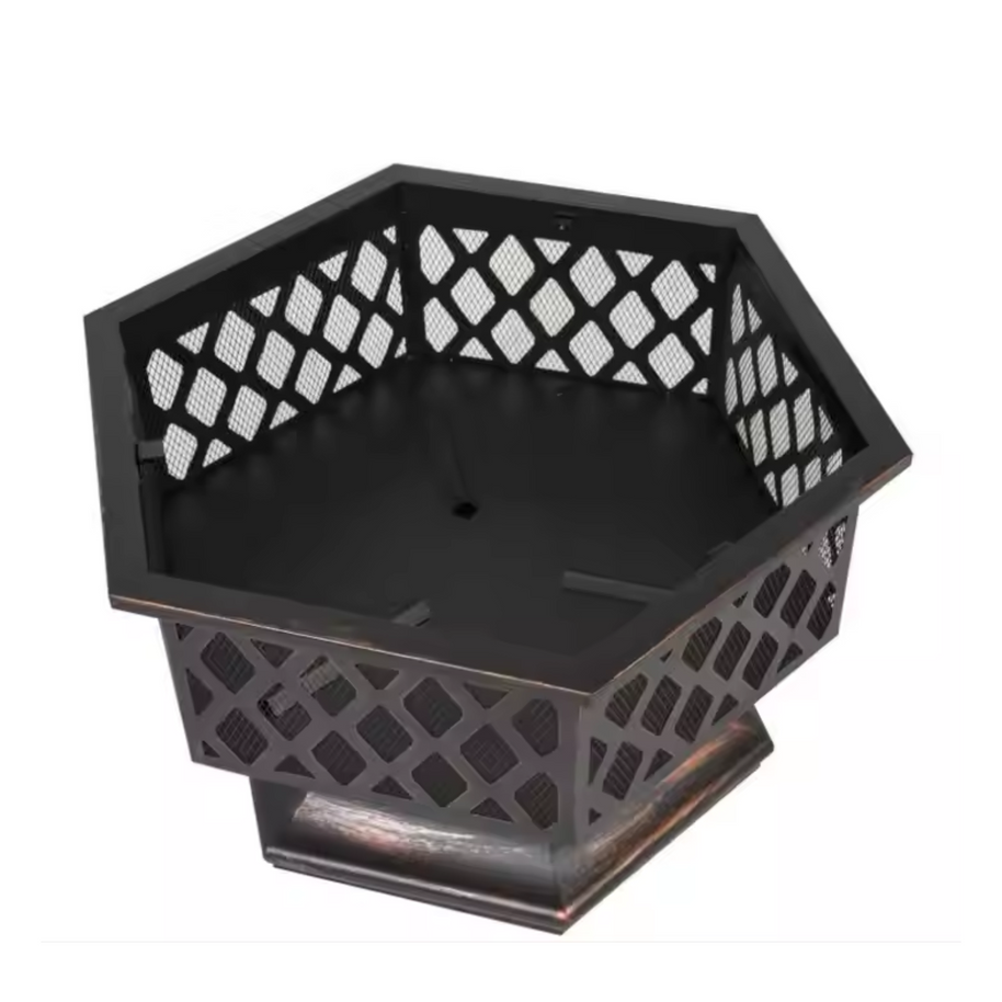 HexaForge Bronze Steel Fire Pit