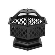 HexaForge Bronze Steel Fire Pit
